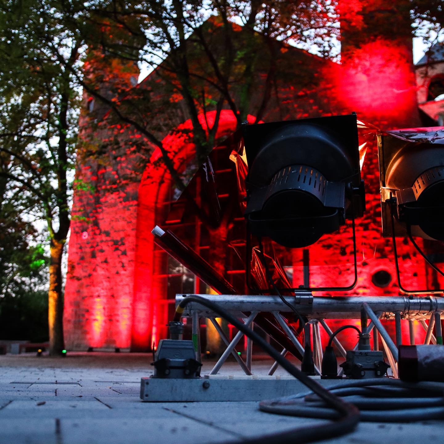 Licht- und Showstimmung bei einer Abendveranstaltung