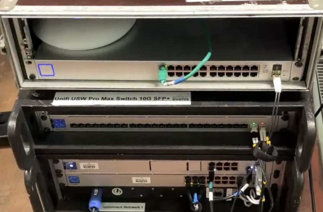 Eventtechnik mit strukturierter Signal- und Netzwerkführung